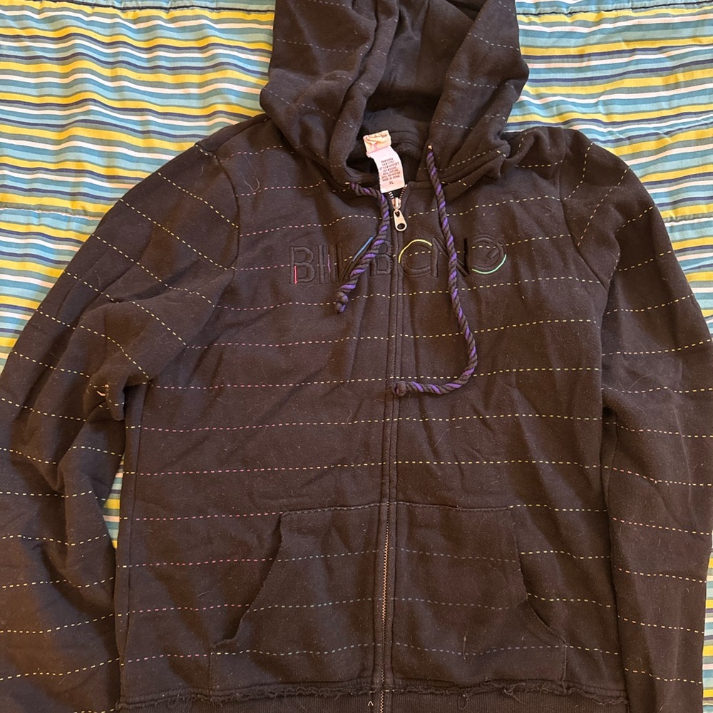 Billabong Black Hoodie with Multicolor Accents